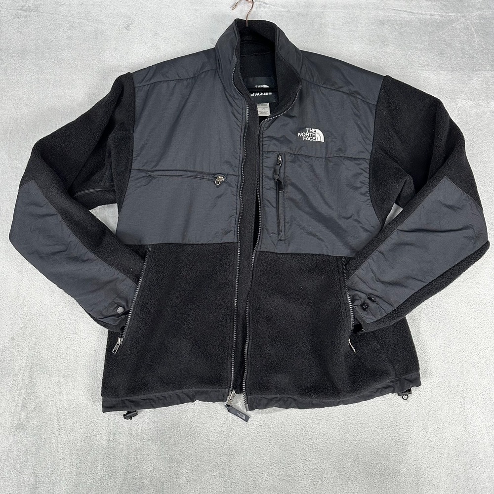 The North Face Men's M Black Full-Zip Jacket Polartec Pockets Stand-Up Collar